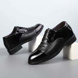 2025新款男士商务皮鞋内增高防水防滑正装鞋