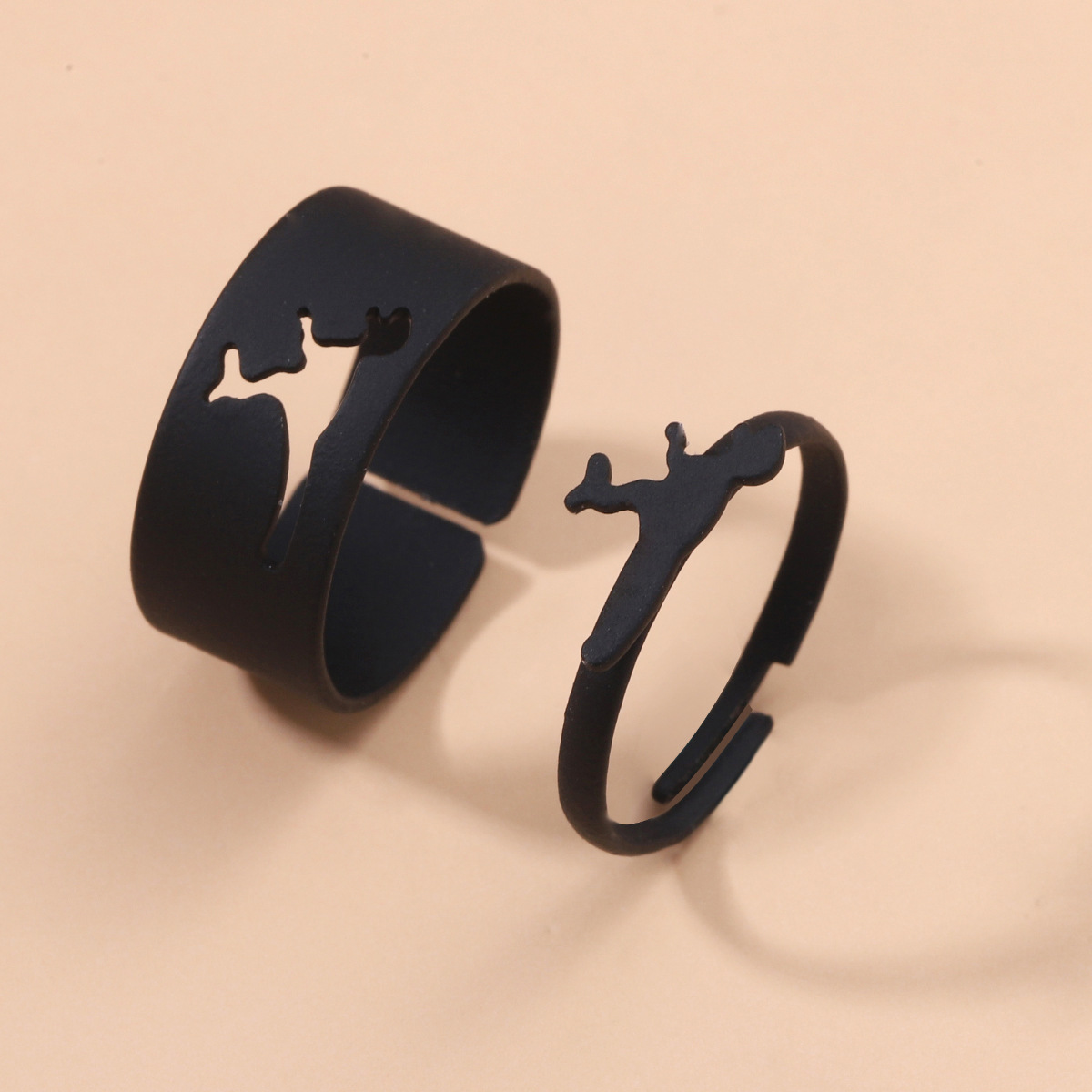 Fashion Star Butterfly Airplane Metal Stoving Varnish Open Ring