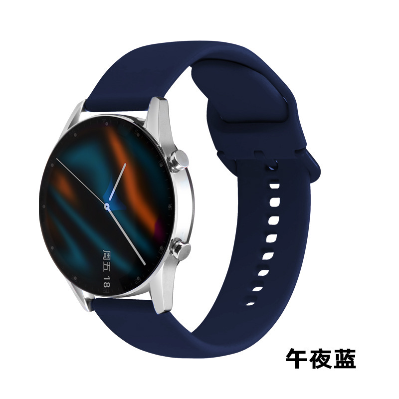 Aplicable Samsung Watch Silicone brazalete hebilla de color Huawei GT acero inoxidable Samsung hebilla correa de reloj deportivo mayorista