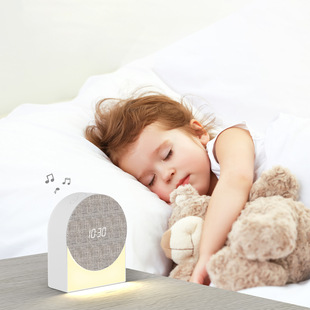 New white noise multi-function sleep instrument Bluetooth speaker fabric night light with timing clock alarm clock white noise