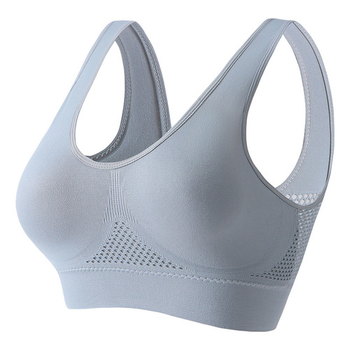 Underwear, no steel ring, small chest, gathered breathable sports bra cover, large size, fitness, running, yoga vest, full cup