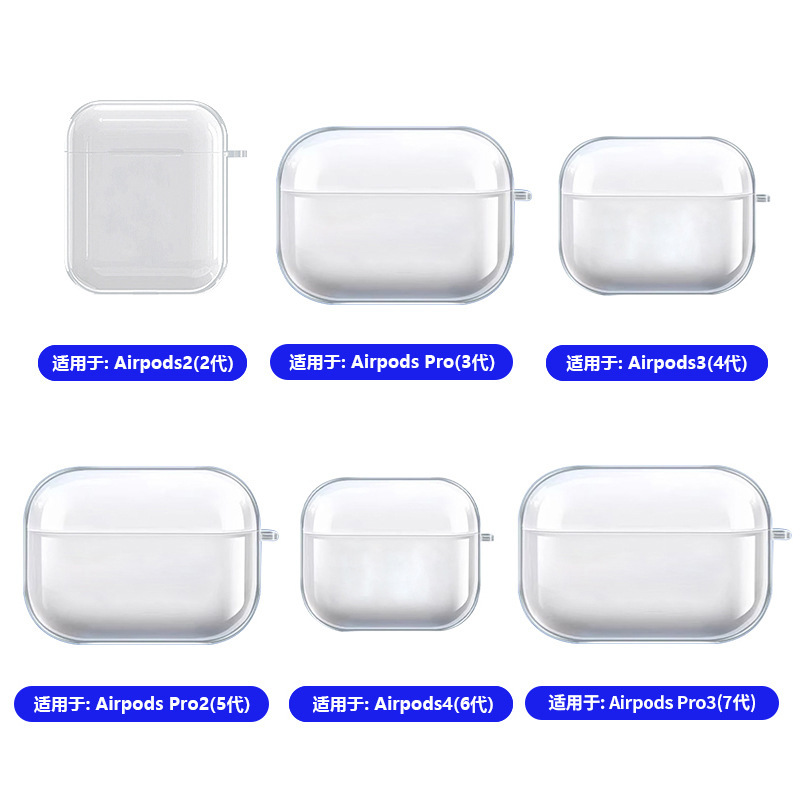 Airpods bluetoothイヤホン保護カバーtpu透明ソフトケース2世代/3世代/pro/pro2イヤホンケースに適しています|undefined
