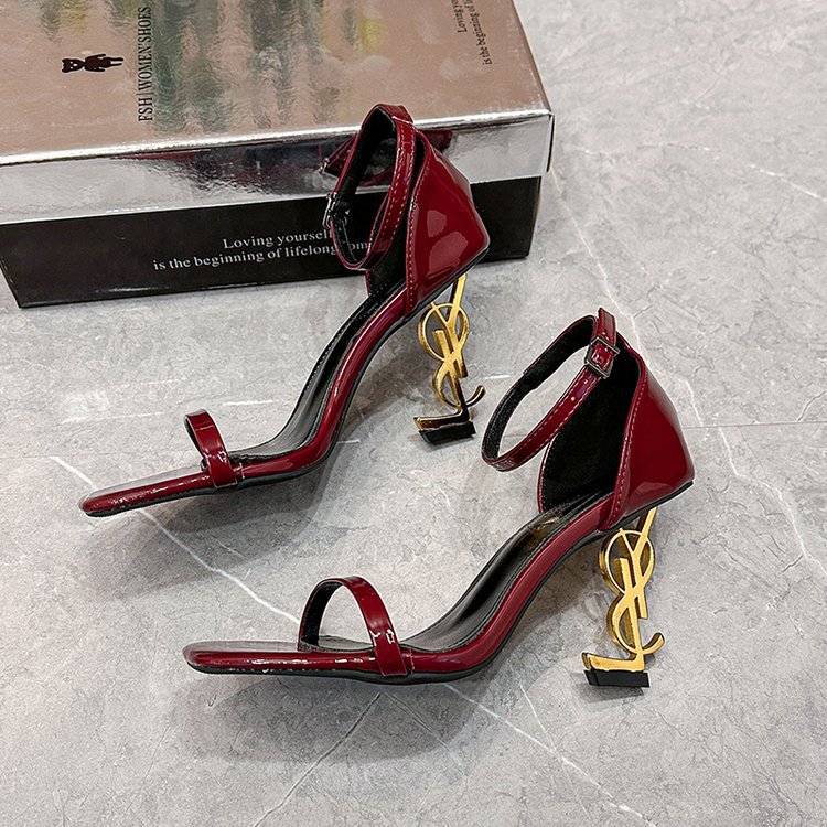 In-Stock Summer New Fashion Open-Toe Sandals, European and American Large Sizes, Single Strap with Lettering, Irregular Heel, Stylish High-Heeled Sandals In-Stock Summer New Fashion Open-Toe Sandals, European and American Large Sizes, Single Strap with Lettering, Irregular Heel, Stylish High-Heeled Sandals