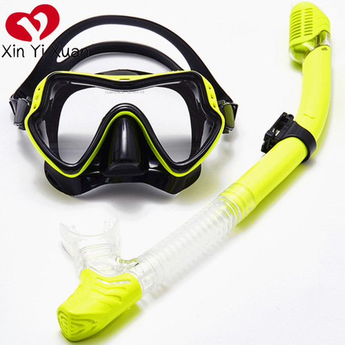 Dry snorkel diving mask for men and women, silicone swimming mask, full dry snorkeling set