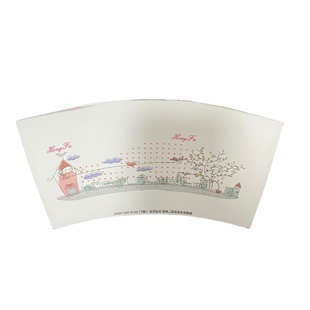 Disposable Die Cut Lamination Mouth Cup Paper Printing Sheet for Disposable Food Packaging