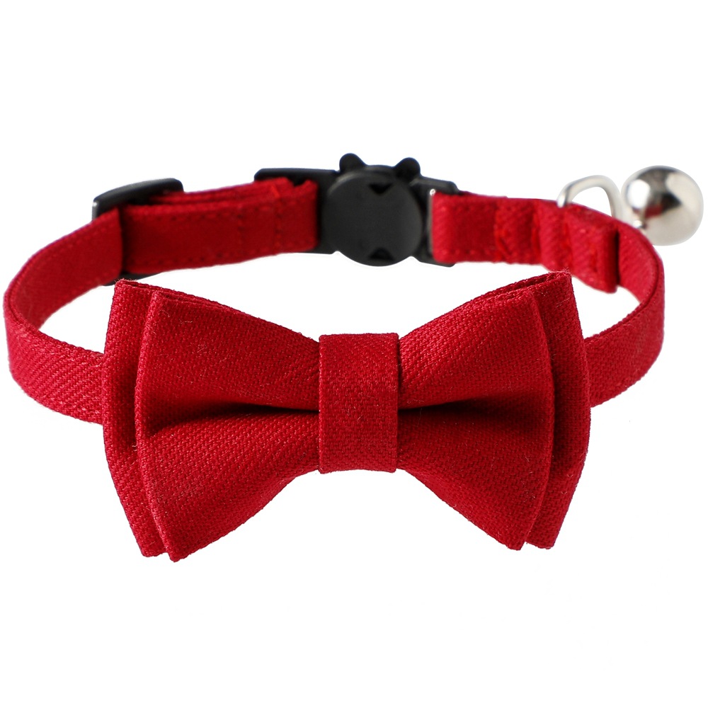 Fabricantes de nuevos productos transfronterizos Día de San Valentín collar de gato arco desmontable gran collar de mascota rojo gato corbata