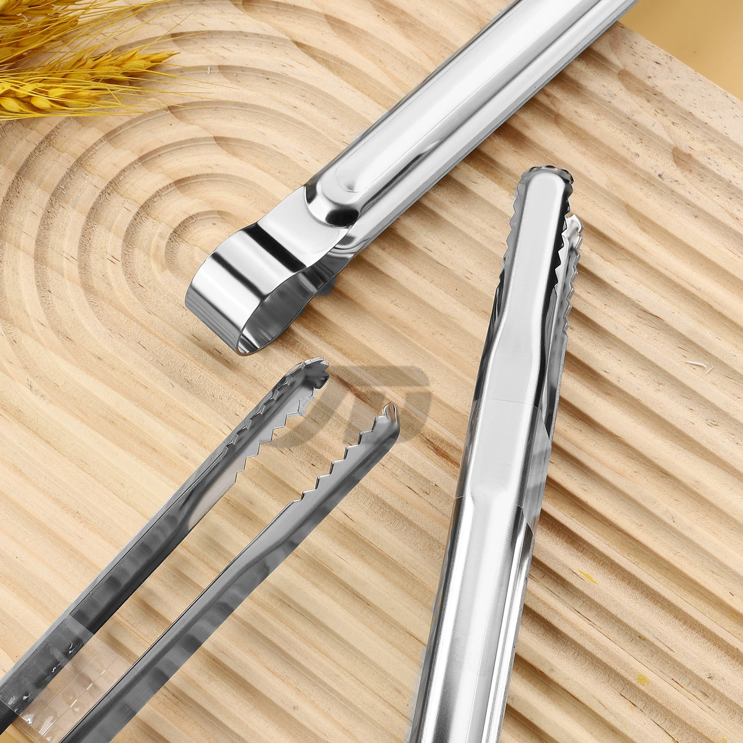 Stainless steel food clip extended Korean barbecue barbecue clamping cow stewed bread ice grain ice cubes ice cubes buffet clip