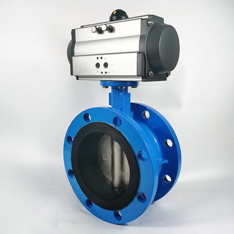 【厂家直销】气动法兰蝶阀D641X-10DN300DN350全系列蝶形