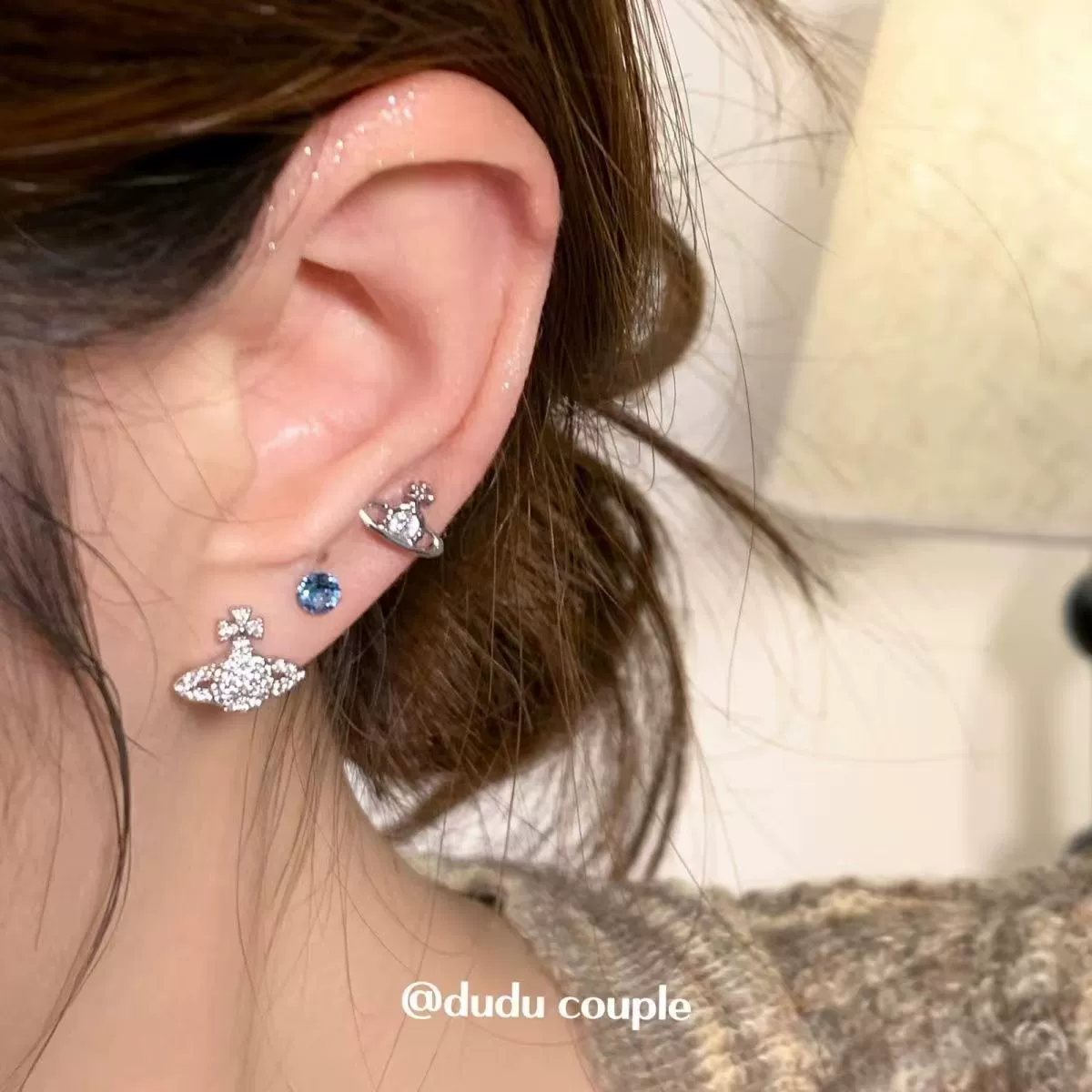 Титановая Cochlea ушные серьги, 5 планетарных и звёздных дизайна, лёгкий гипоаллергенный 0.002 кг