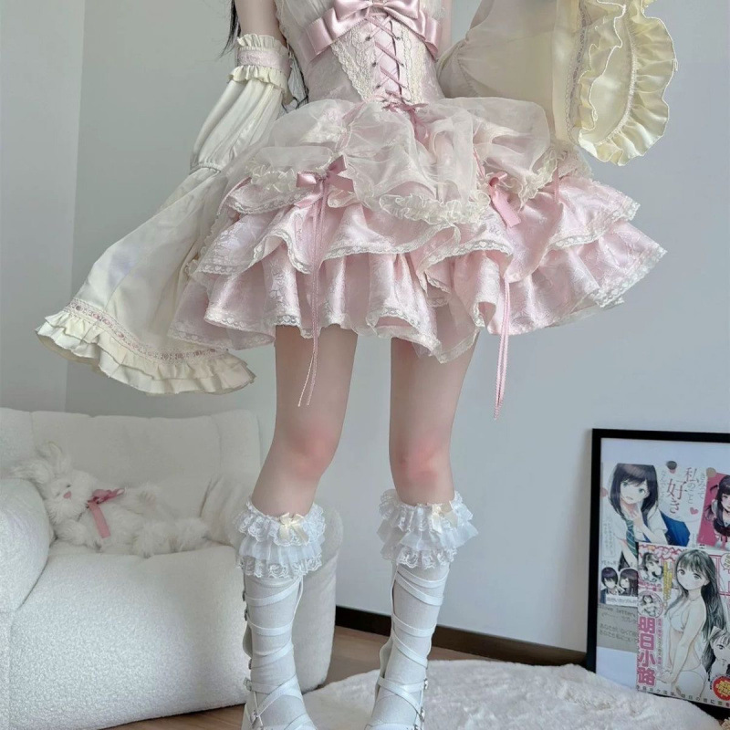 핑크 스커트 + 소매