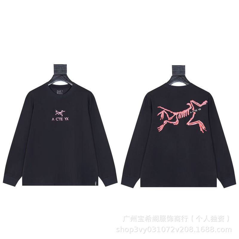 跨境新款鸟家ARC秋季圆领宽松运动休闲男女同款百搭T桖一件代发|undefined