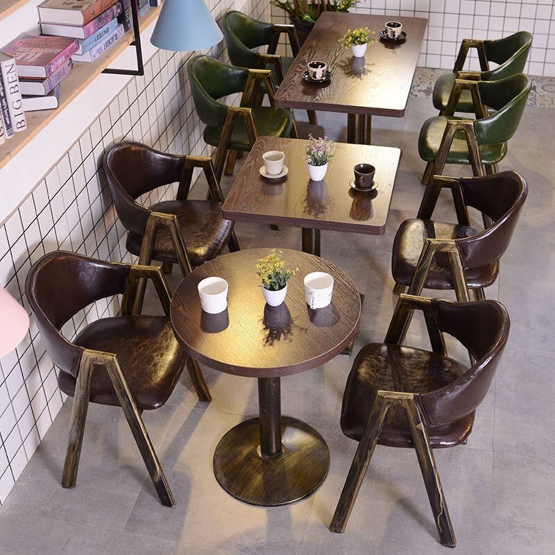 Bar and Western Restaurant Table and Chair Sets, Retro Industrial Style, Coffee Shop, Milk Tea Shop, Restaurant Tables and Chairs Wholesale, Snack Bar Bar and Western Restaurant Table and Chair Sets, Retro Industrial Style, Coffee Shop, Milk Tea Shop, Restaurant Tables and Chairs Wholesale, Snack Bar