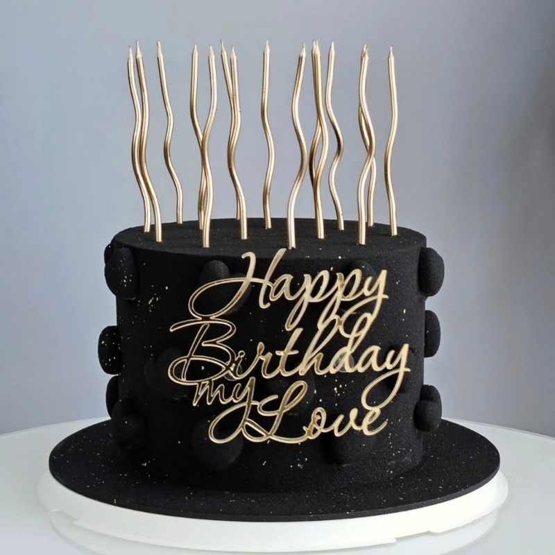 版权跨境ins风亚克力蛋糕装饰生日情侣表白爱人生日蛋糕装饰插件|undefined
