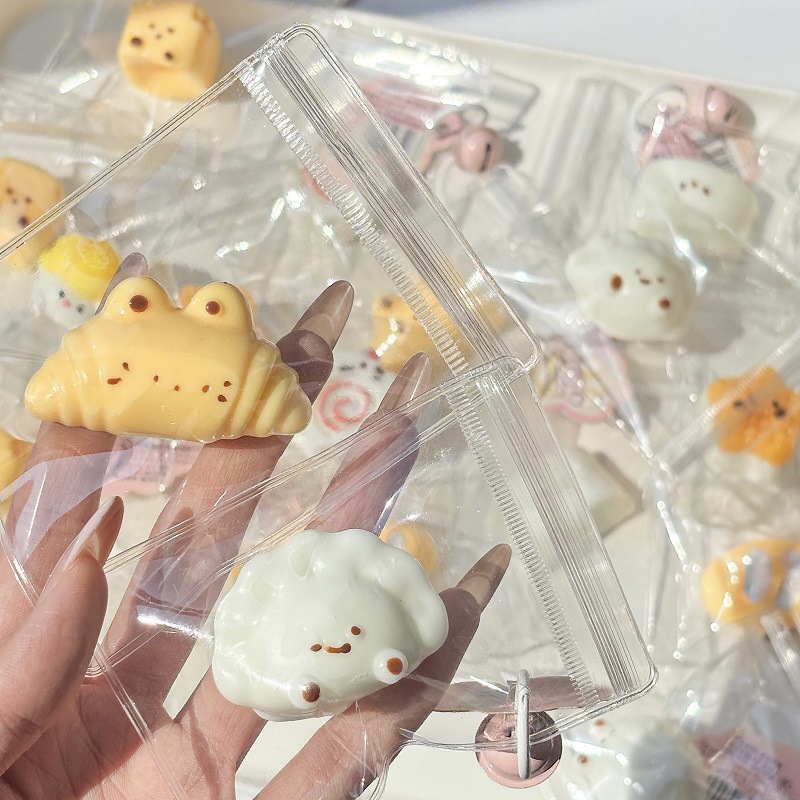 Xiaojia pellizco pellizco Le descomprimir juguete barro mano comida jugar simulación caja ciega mini colgante explosivo artefacto descomprimir