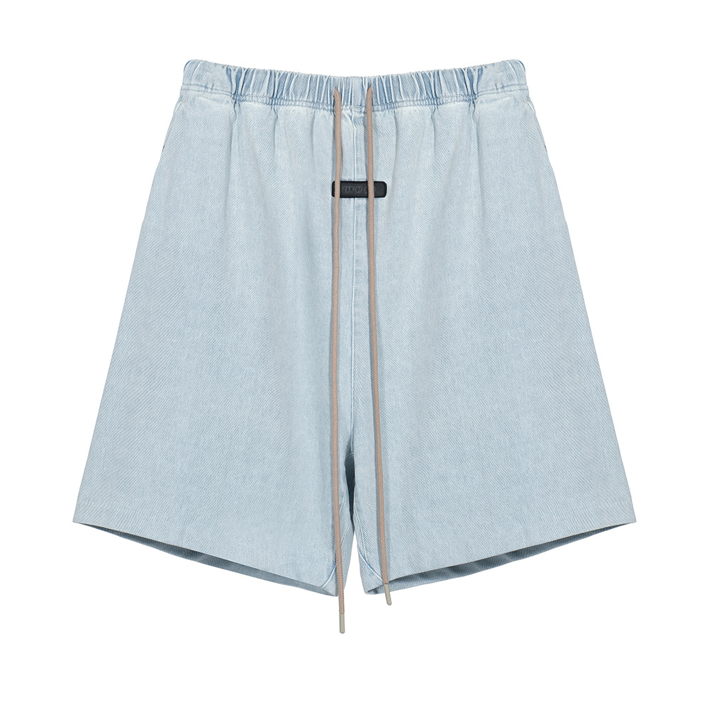 High Street ESSENTIALS FOG Pantalones vaqueros con cordón recto con correa elástica Lavado y pantalones casuales sueltos