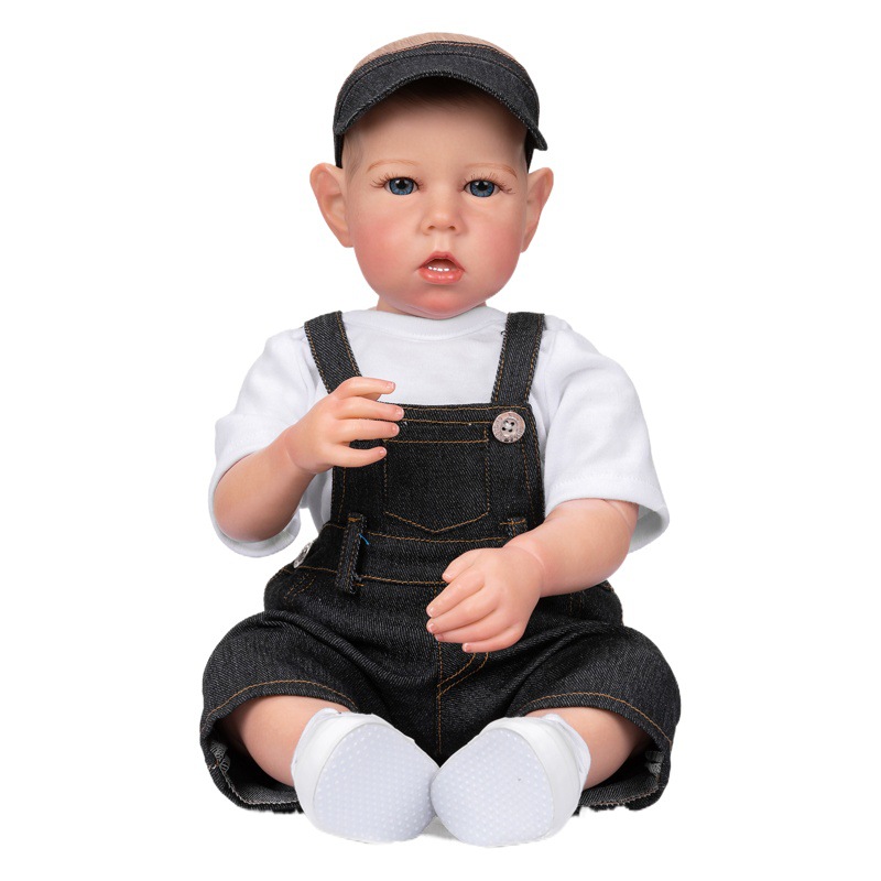 22 pulgadas renacido niño Liam pequeño tamaño simulación bebé renacido muñeca lindo bebé