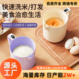 Cross-Border New Household Small Filter Multi-Functional Electric Egg Beater Rice Washing and Rice Washing Mixer Beater