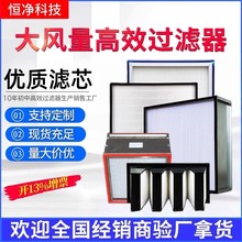 H13铝箔隔板高效过滤器H14玻璃纤维板框式无尘车间洁净室HEPA滤网