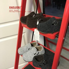 儿童鞋韩版女童粗毛呢加棉复古勃肯鞋2025冬季新款低帮保暖加棉鞋