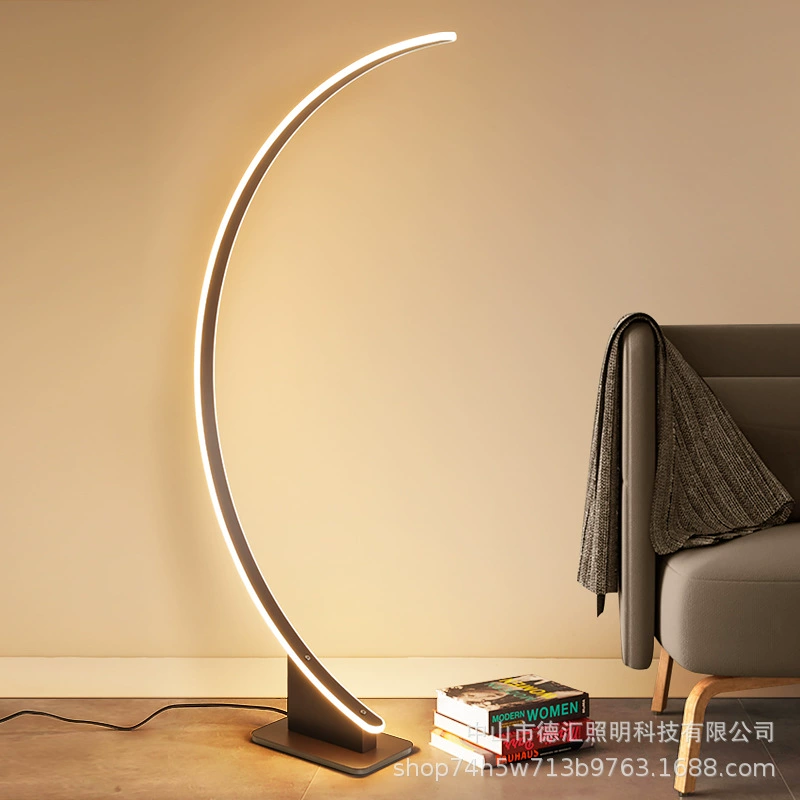 LED напольная лампа для гостиной, современная и минималистичная подсветка, кривой настольный светильник