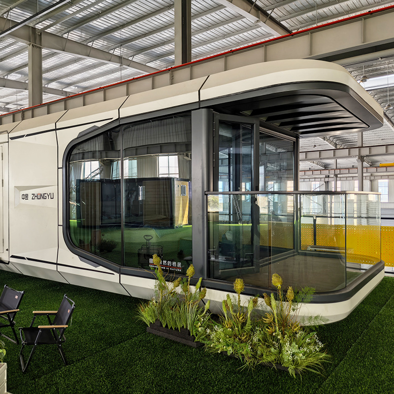 Cápsula espacial de alojamiento en línea al aire libre cápsula espacial de atracción turística cápsula móvil de habitación de contenedores de atracción de la cápsula