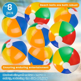 7/8Pcs Beach Balls for Kids Beach Toys Pvc Inflatable Cross-Border