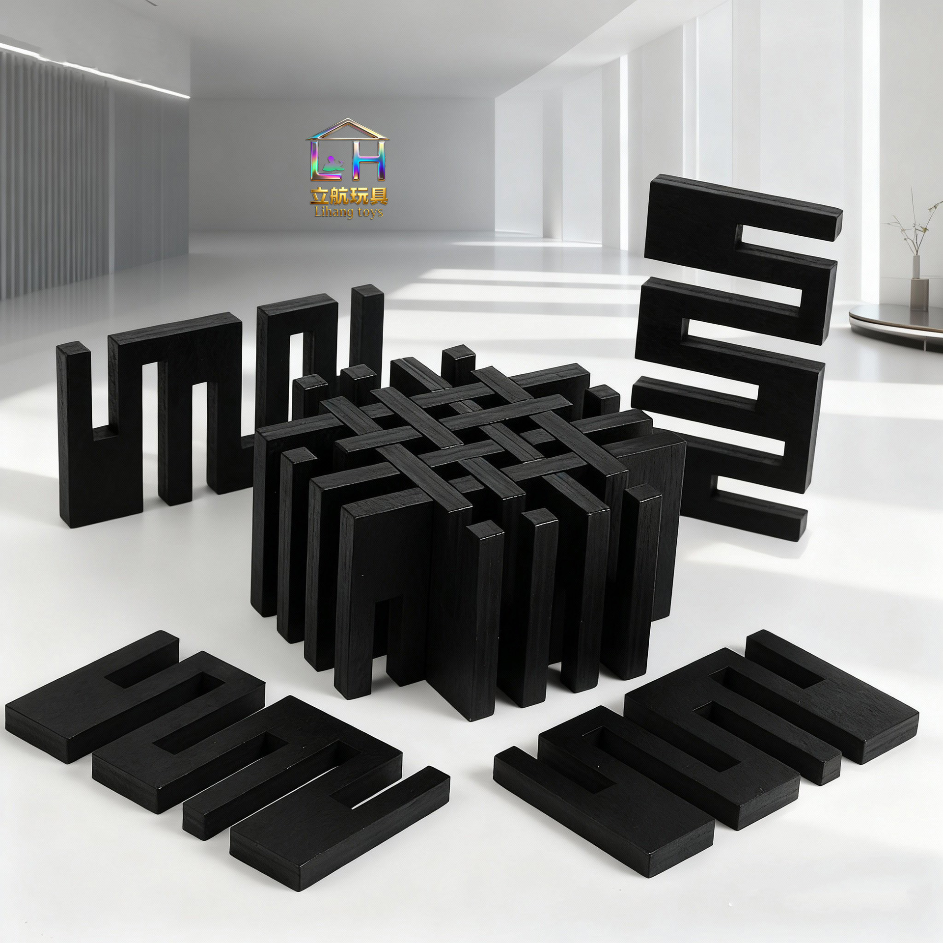 Puzzle regalo infantil 12 piezas agujero Ming bloqueo Luban bloqueo de madera juego de regalo juguete grande nostalgia image 1