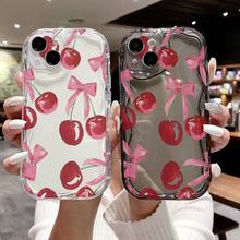 蝴蝶结樱桃适用iphone17promax手机壳16苹果15防摔14pro日韩13/12