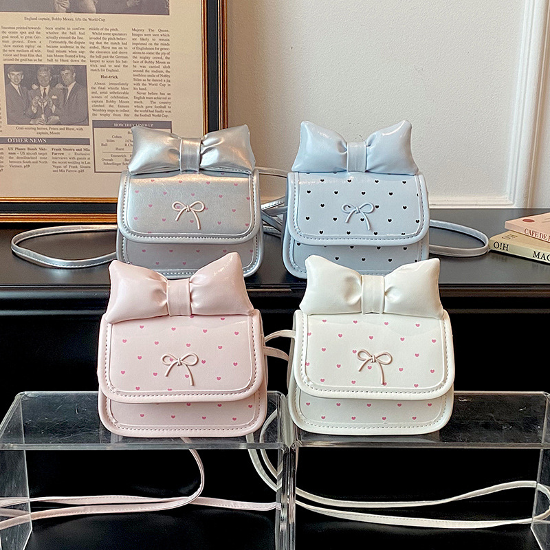 New mini children's bag, Korean-style cute princess bag, shoulder bag, crossbody bag, baby bag, toddler bag with bow decoration