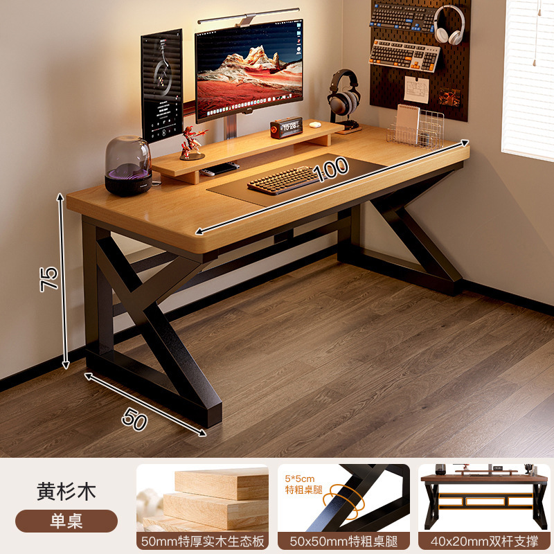 Mesa de computadora de madera maciza escritorio dormitorio hogar pequeño escritorio de estudio de estudiantes escritorio de oficina simple
