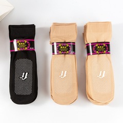 Glue-attached anti-slip stockings for women—spring/summer collection; short socks with massage-soled velvet mid-calf style; snag-resistant, wholesale available