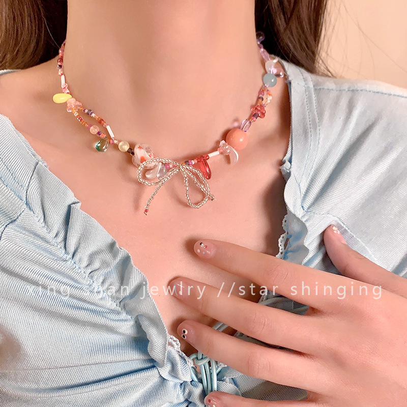 Only One Bite Left ~ Beaded Cute Apple Core Necklace, Cute and Interesting Clavicle Chain, Childlike and Versatile Niche, Sweet Girl