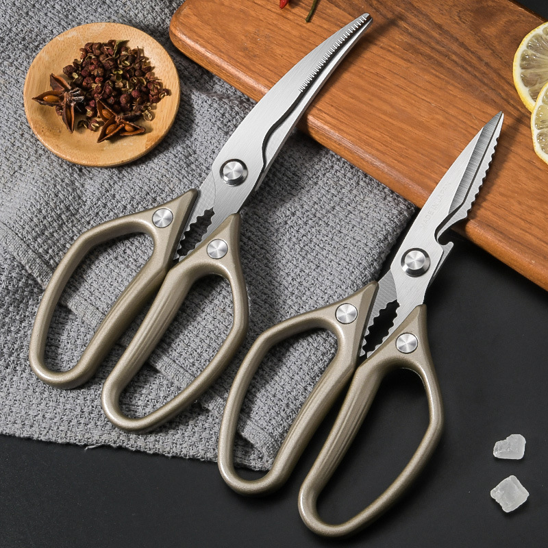 Tijeras multifuncionales para huesos, tijeras para regalos, tijeras de cocina, tijeras de acero inoxidable, tijeras de acero cuadradas para alimentos
