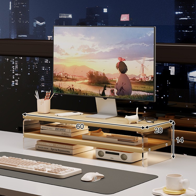 Doble capa-60cm-patrón de madera