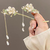 Retro Chinese hairpin with tassels, hairgrip, hair accessory, orchid, wholesale