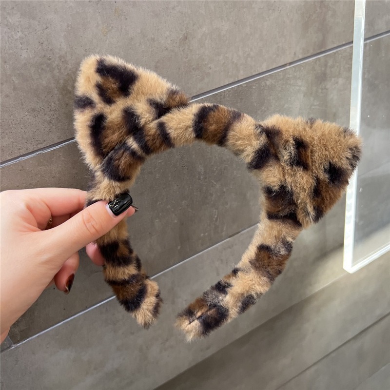 ネット赤超萌小衆kitty猫耳カチューシャ豹紋顔バンドかわいい蝶ネクタイ髪飾り洞窟|undefined