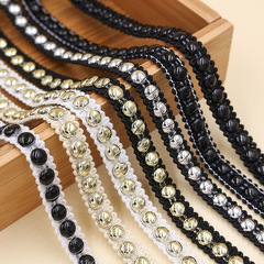 小金珠花邊織帶 復古外套裝飾鞋子箱包帽子輔料手工diy配件