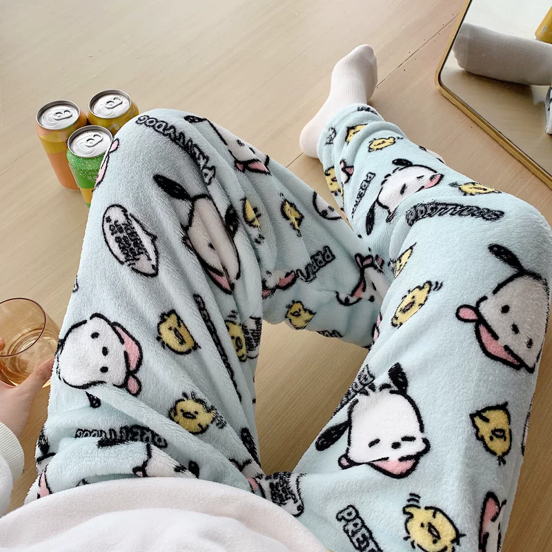 Коттоновые штаны в клетку для демисезона, кораллово-вельветовые тёплые леггинсы для отдыха, увеличенная толщина