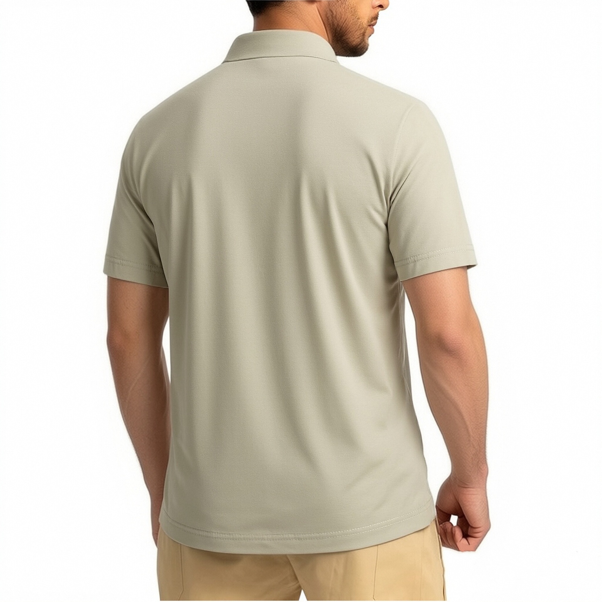 European and American Men's Polo Shirts, Short-Sleeved Sports T-Shirts, Super Elastic Quick-Drying Golf Tops, Amazon Ozon Factory