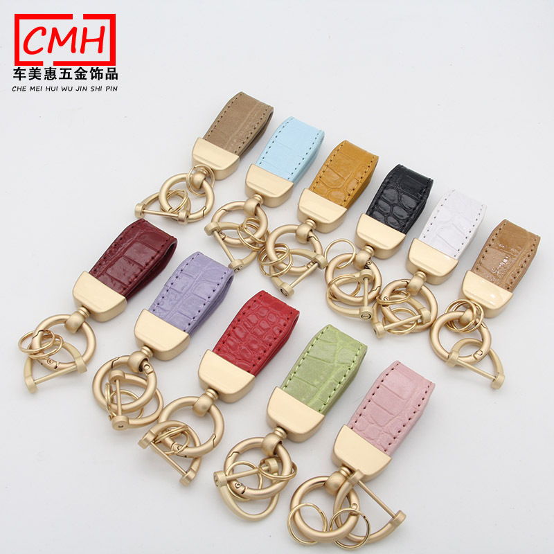 French Crocodile Pattern Jewelry Buckle Car Key Chain Exquisite Bag Accessories Cute Keychain Pendant Gift Wholesale