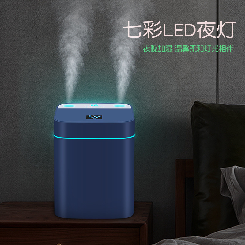 拾风新款1L双喷加湿器 小OPro跨境usb家用卧室桌面大容量加湿器