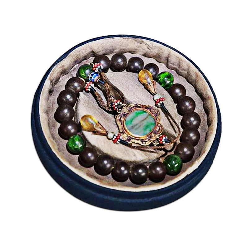 12*4十八子手链盒佛珠手串收纳盒手镯包装盒女式玉镯珠宝盒定制