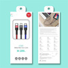 Apple, nylon metal woven charging cable, 1.2m, three in one