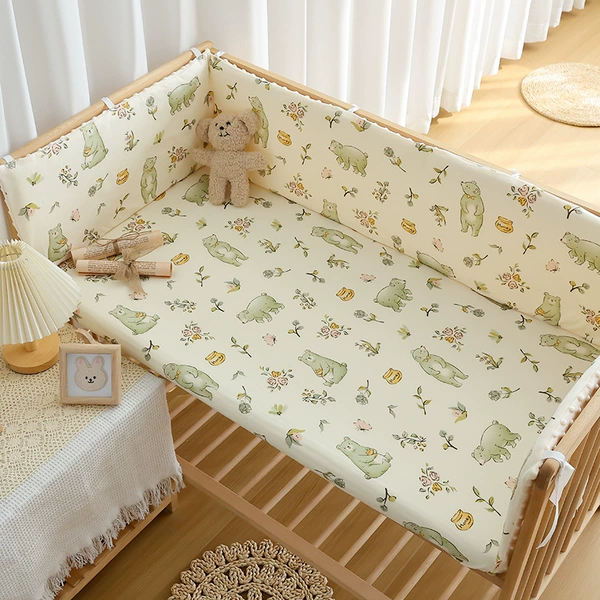 Bee Bear Bean Velvet Bed Surrounder