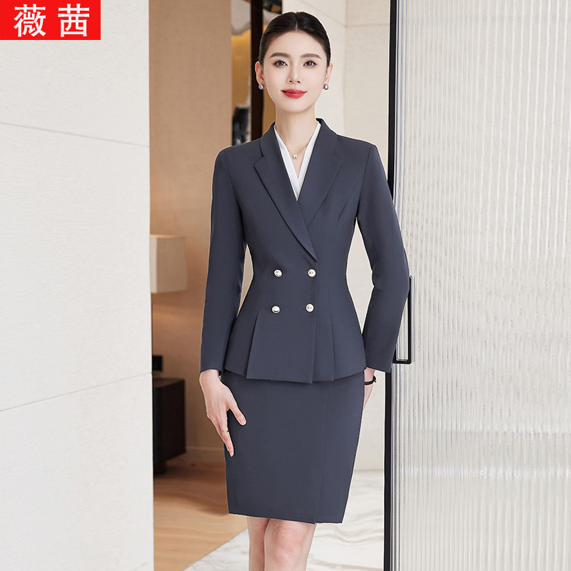 Formal Suit Women's Professional Suit Jacket Spring & Fall Student Casual Interview Wear Clothing Civil Servant Examination Suit Formal Suit Women's Professional Suit Jacket Spring & Fall Student Casual Interview Wear Clothing Civil Servant Examination Suit