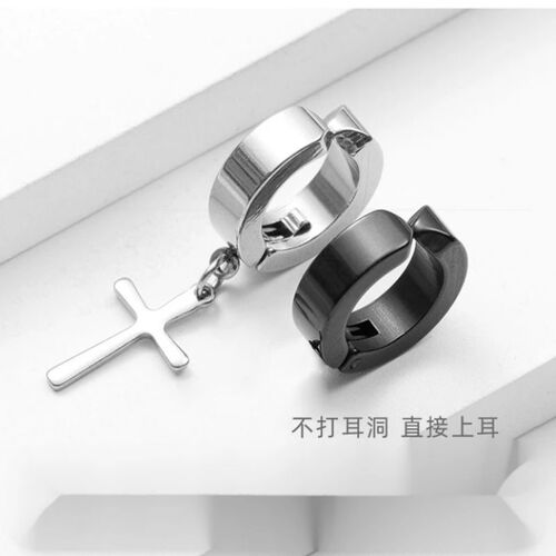 Titanium steel ear clips without holes, non-fading ear hooks for men and women, versatile and fashionable ear accessories with a high-end and minimalist design.