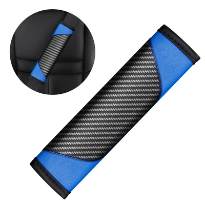 Seat belt shoulder pad Pads Car Interior Extended Shoulder - carbon-fiber-blue