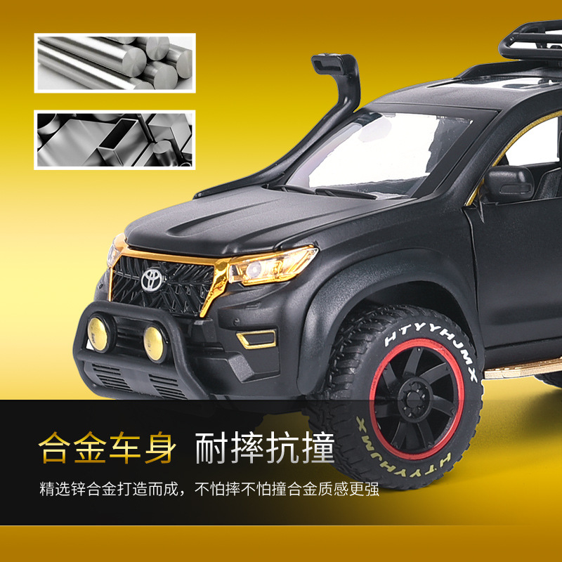 Off-road vehicle style alloy car model pull back sound and light toy