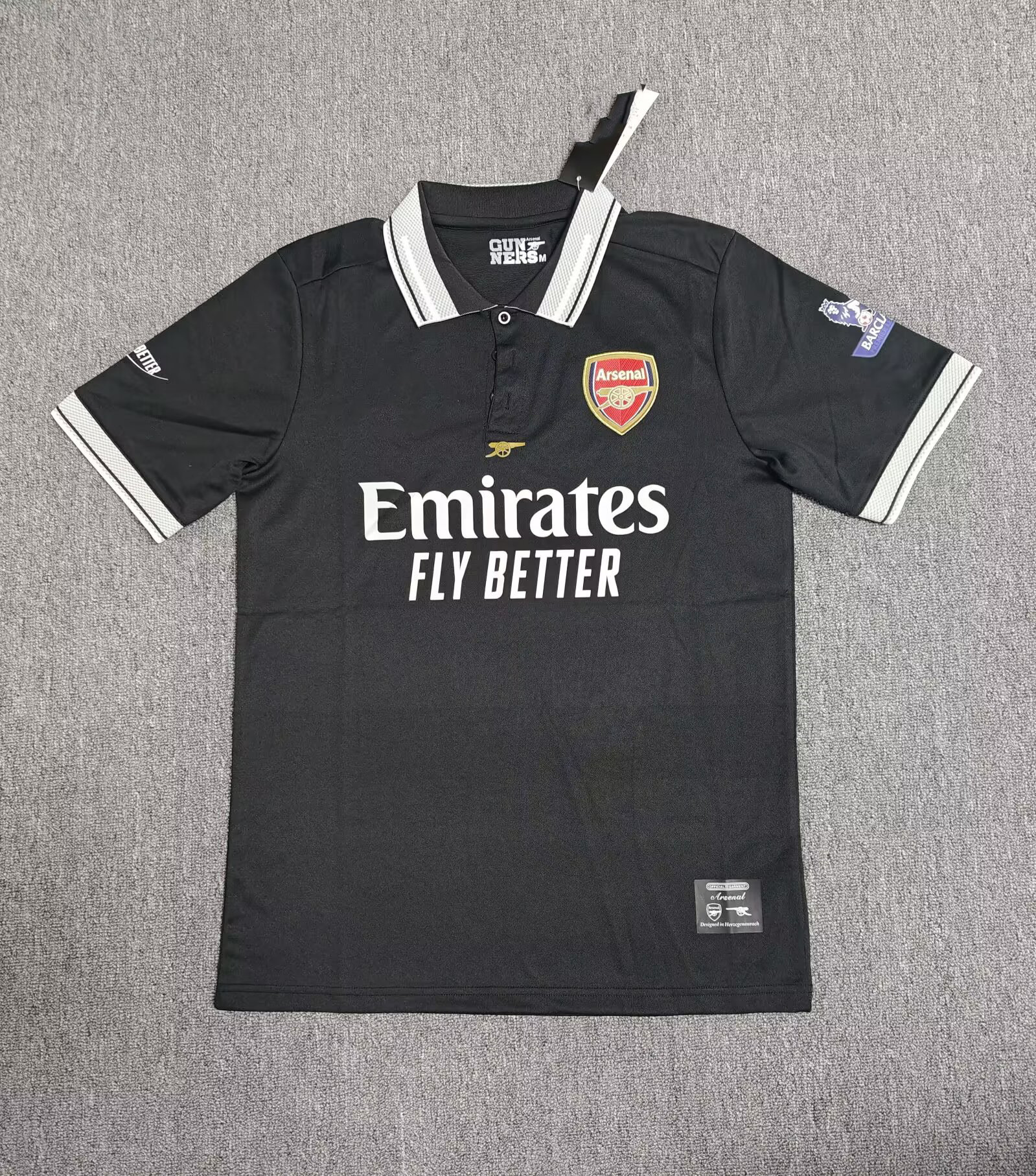 26 - 27 camisa polo del arsenal negra