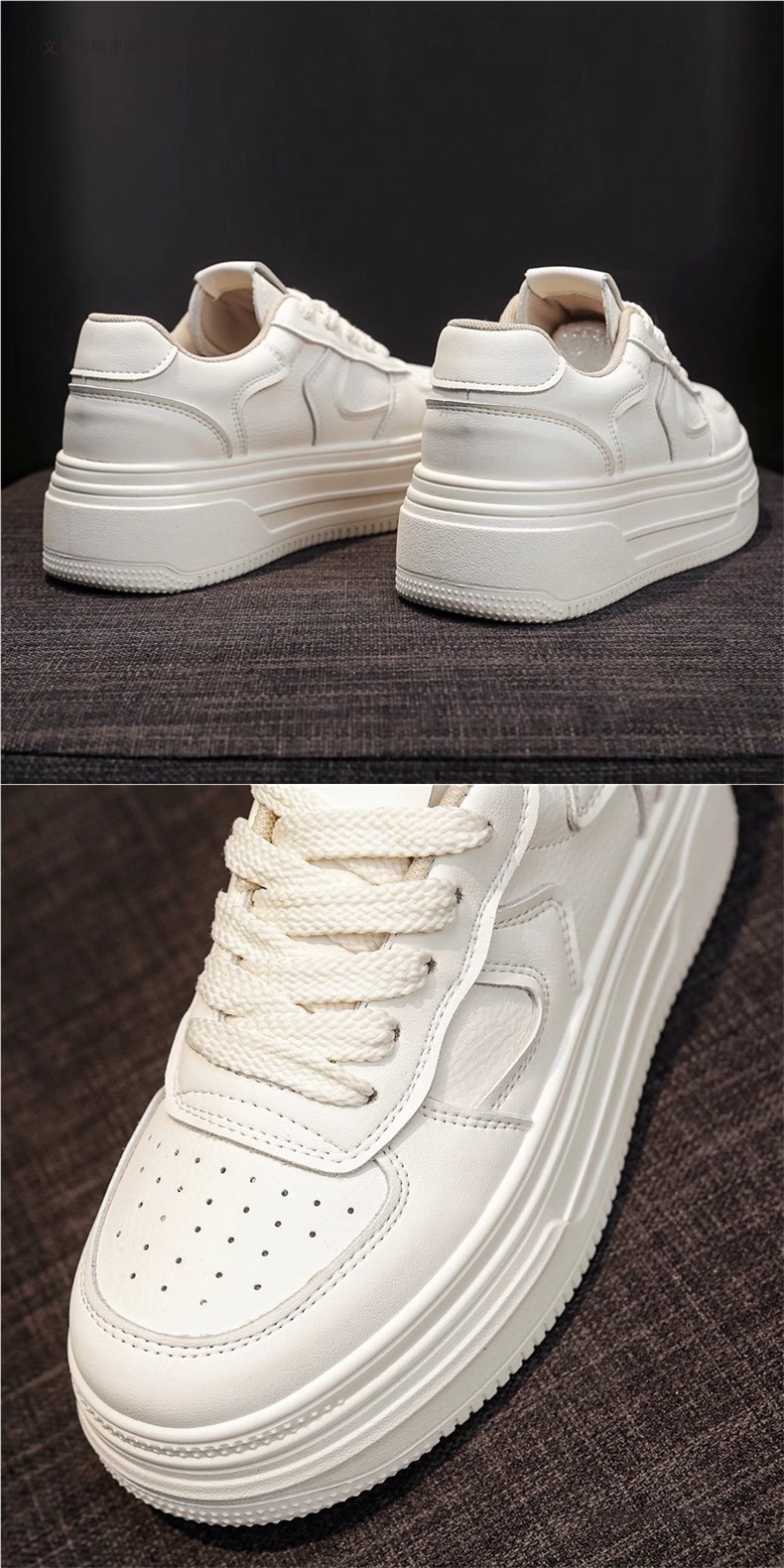 Platform White Sneakers For Women Versatile Casual Shoes Spring_voghion.com